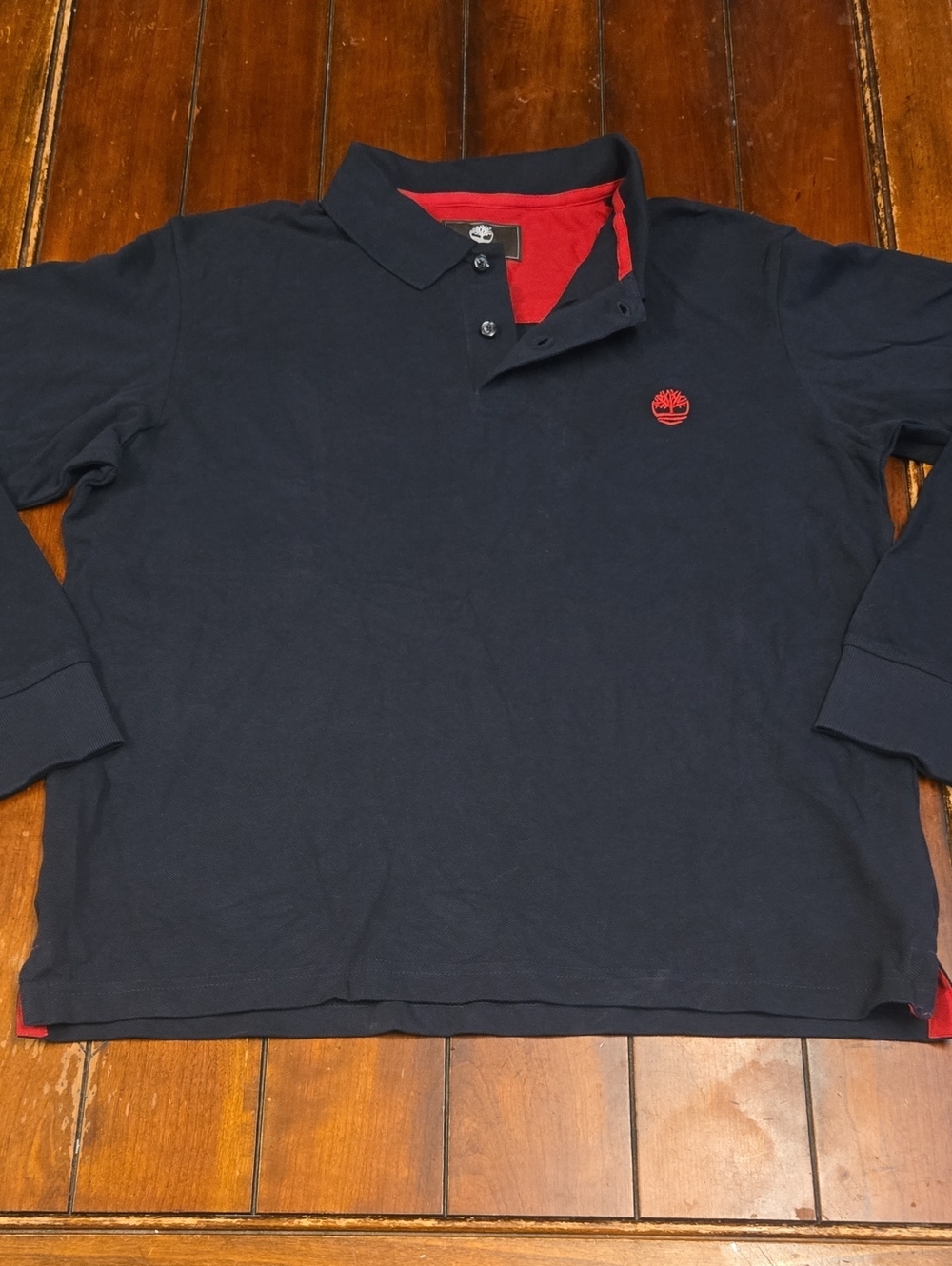 Timberland Black Polo with Red Accents